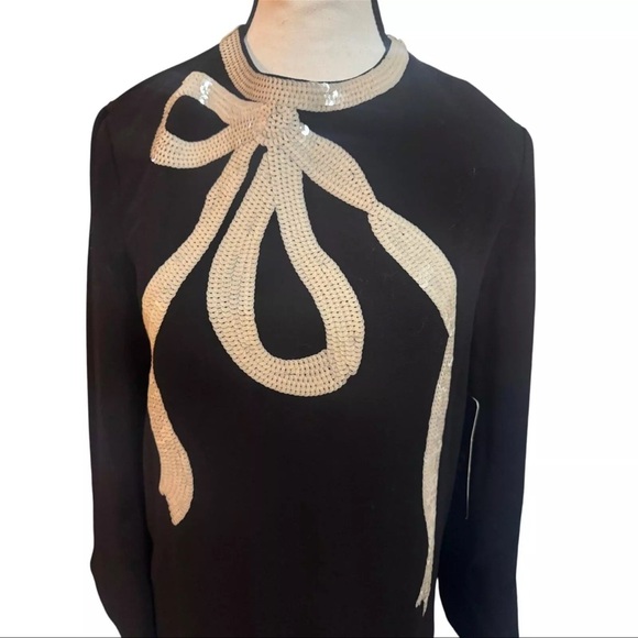 TUCKERNUCK Black Bow Mini Jamie Dress little black dress. Party dress Medium - Picture 2 of 10